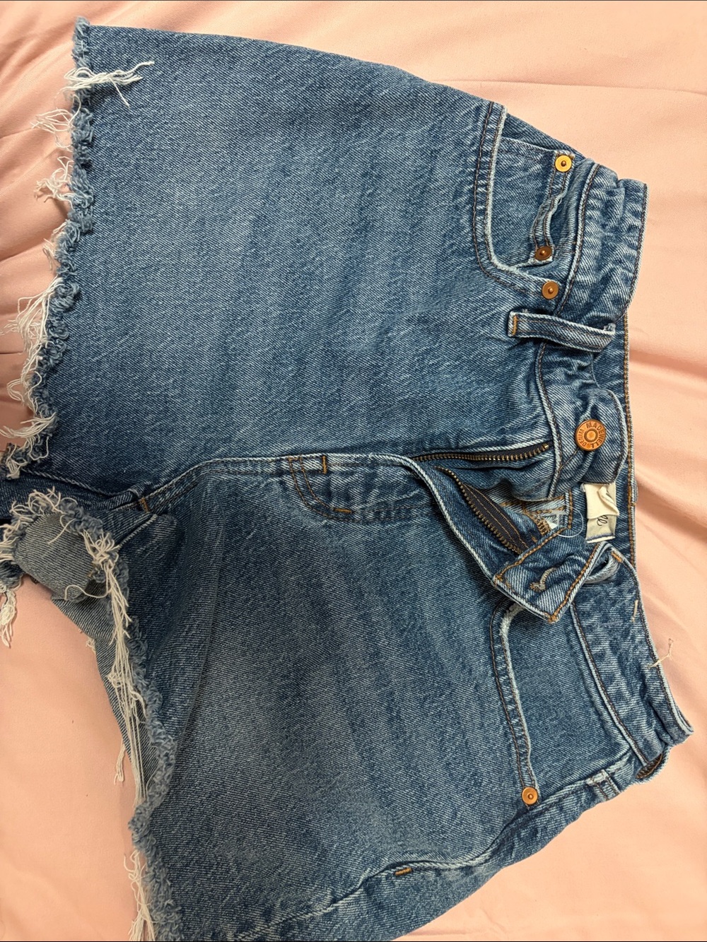 Blue  Denim Cutoff Shorts - Classic Casual